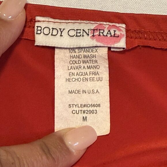 Body Central Women's‎ Red Strapless Ruched Bodycon Evening Party Dress Size M # - Picture 13 of 13